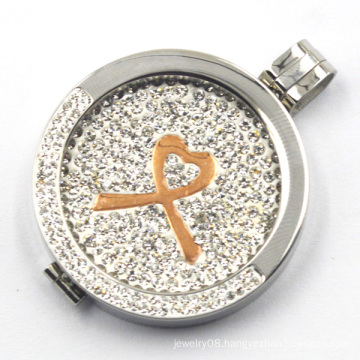 Original Steel Color Locket with Floating Coin Plate